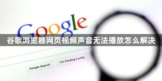 谷歌浏览器网页视频声音无法播放怎么解决1