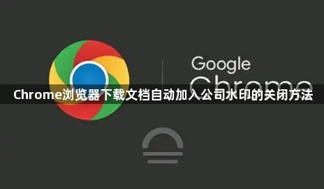 Chrome浏览器下载文档自动加入公司水印的关闭方法1