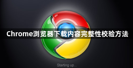 Chrome浏览器下载内容完整性校验方法1