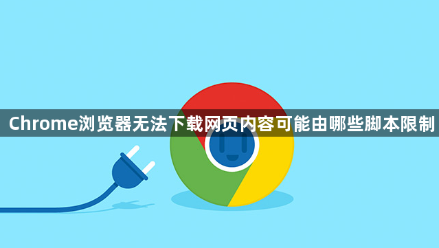 Chrome浏览器无法下载网页内容可能由哪些脚本限制1