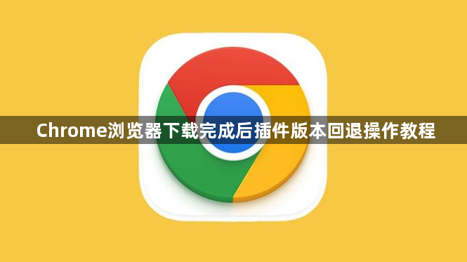Chrome浏览器下载完成后插件版本回退操作教程1