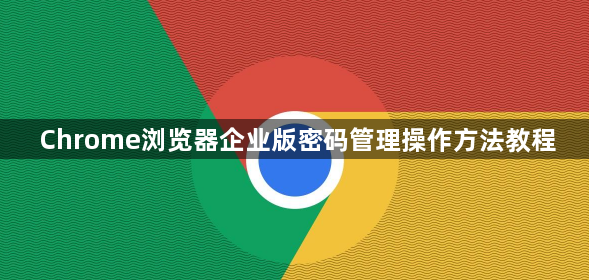 Chrome浏览器企业版密码管理操作方法教程1