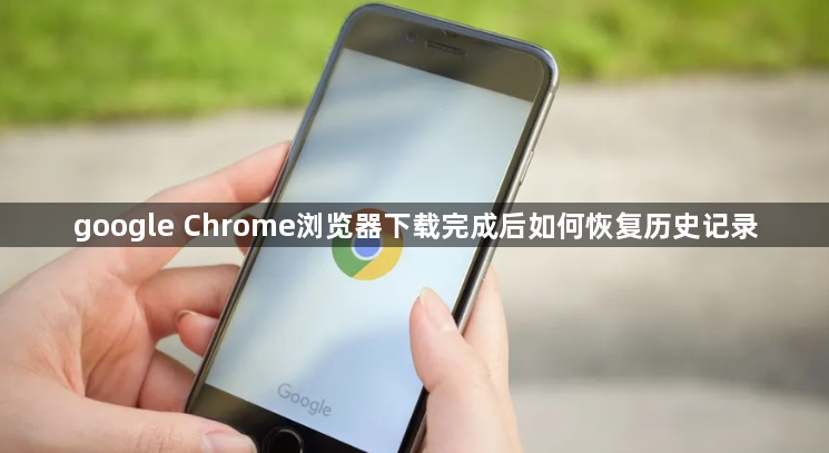 google Chrome浏览器下载完成后如何恢复历史记录1