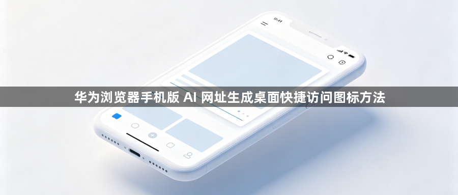 华为浏览器手机版 AI 网址生成桌面快捷访问图标方法1