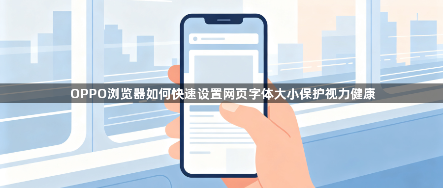 OPPO浏览器如何快速设置网页字体大小保护视力健康1