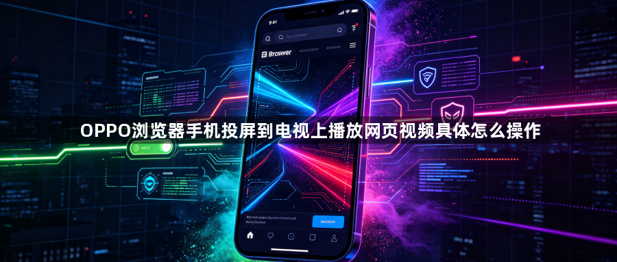 OPPO浏览器手机投屏到电视上播放网页视频具体怎么操作1