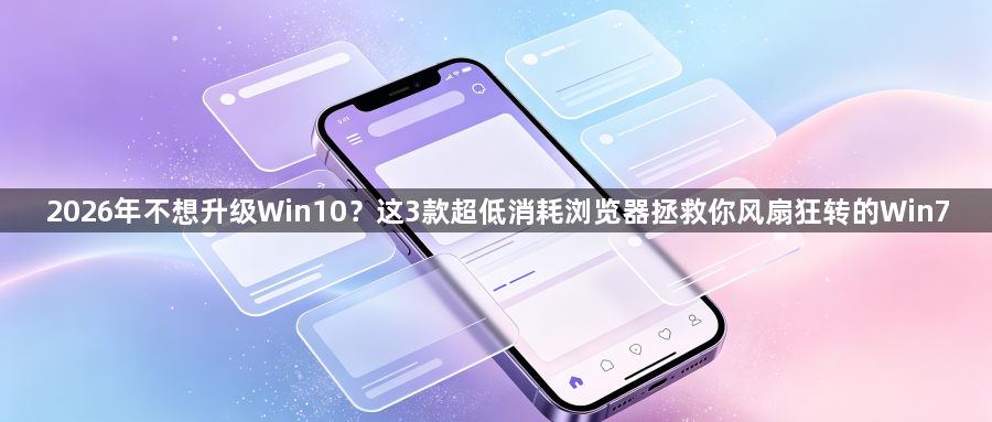 2026年不想升级Win10？这3款超低消耗浏览器拯救你风扇狂转的Win71