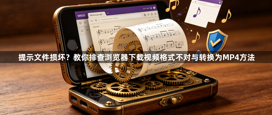 提示文件损坏？教你排查浏览器下载视频格式不对与转换为MP4方法1