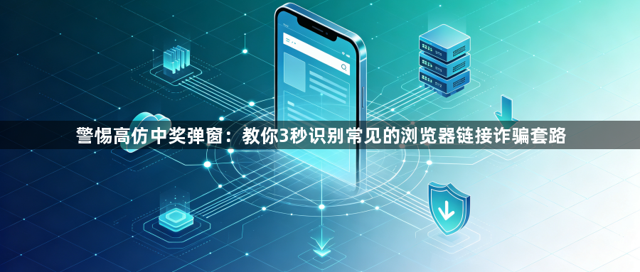 警惕高仿中奖弹窗：教你3秒识别常见的浏览器链接诈骗套路1
