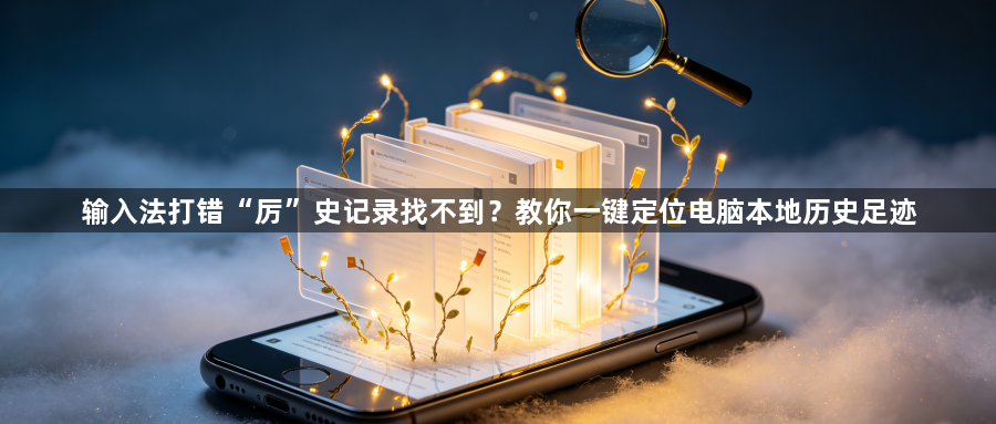 输入法打错“厉”史记录找不到?教你一键定位电脑本地历史足迹1